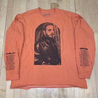 RARE Post Malone Hollywood s Bleeding 2019 long sleeve T-Shirt Posty Co Size L