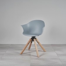 Stuhl Kunststoff Bürostuhl Skandinavisch Drehbares Holzgestell Farben NOÉ