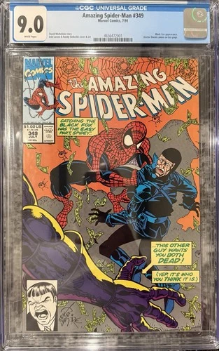 Amazing Spider-Man #349 CGC 9.0 Michelinie Larsen Emberlin Black Fox Doctor Doom