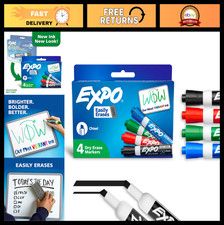 48 Count Dry Erase Markers Set - Low Odor, Vibrant Colors, Chisel Tip, Ideal for
