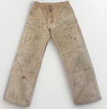 THRASHED Vintage Carhartt B01 Double Knee Pants size 34x32 fits 34x29 Loose
