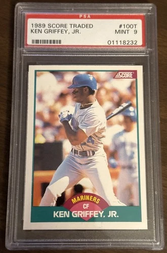 Ken GRIFFEY JR RC PSA 9 MINT Score TRADED #100 Seattle MARINERS HALL OF FAME
