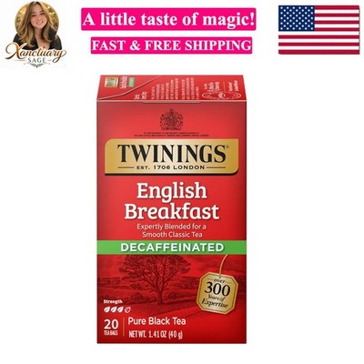 English Breakfast Black Tea Individually Wrapped Bags, 20 Count Pack of 1, Fl...
