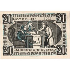 [#293496] Germany, Bielefeld, 20 Milliarden Mark, 1923-10-25, UNC