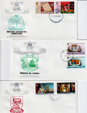 3 Diff Silver Jubilee FDCs Br Antarctic Territory, S. Georgia, Tristan Da Cunha