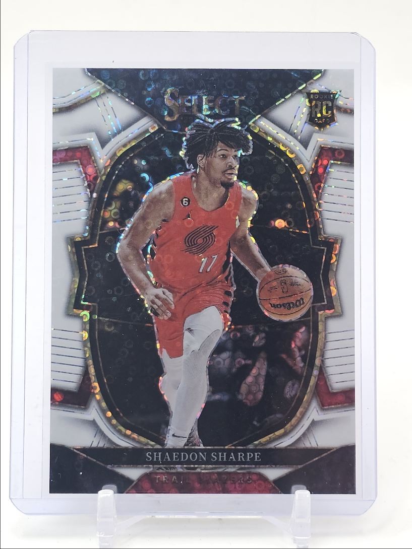 SHAEDON SHARPE 2022-23 SELECT CONCOURSE ROOKIE WHITE DISCO PRIZM RC /75 Q4094