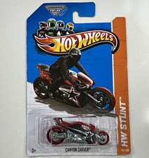 Hot Wheels HW Stunt Canyon Carver Motorcycle 1:64 2013 Unopened Red/Silver