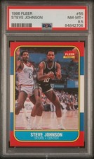 1986 FLEER #55 STEVE JOHNSON PSA 8.5