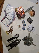 Star Wars Han Solo BACKPACK Jango FIGURES Mandalorian CARDS PezMARBLES Tins LOT-