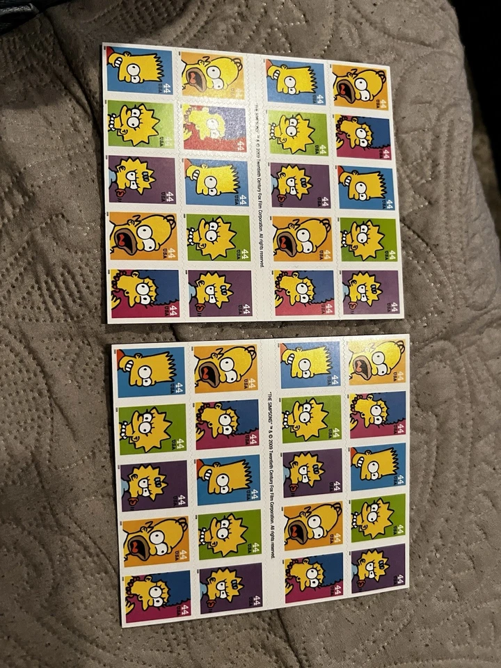 The Simpsons Collectible Stamps Sheet - Image 3 of 4