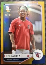 JOSE RAMIREZ 2023 Topps Big League Gold Foil Parallel 40/50 Cleveland Guardians