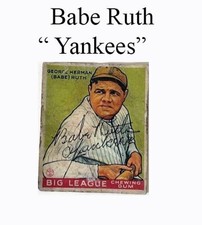 Babe Ruth Big League baseball Hall of Fame New York Yankees