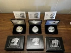 Set of 3 - 2024 American Silver Eagles: Uncirculated, S Proof, W Proof