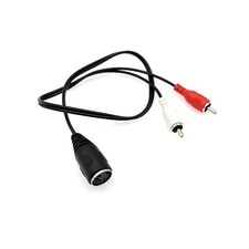 JZK 5 Pin Din Female to 2 RCA Male Professional Grade Audio Cable, Audio Cabl...
