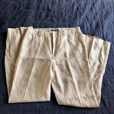 Ralph Lauren 100 Linen Cream Trousers - Size 10