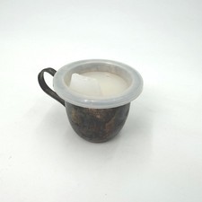 Vintage Silver Plated Baby Sippy Cup with Plastic Training Lid Made in India
