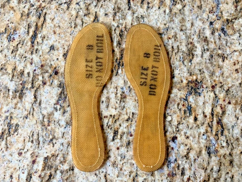 Vintage US Military Vietnam Era Boot Insoles - Size 8 - 1 Pair