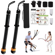 Adjustable Ropeless Battle Ropes, Portable Cordless Workout Rope for Home Gym...