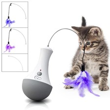 Interactive Cat Feather Toys, Automatic Cat Toy for Indoor Cats, Electronic C...