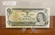 4 Digits Radar $1 1973 Bank of Canada in VF condition Crow-Bouey EAT3528253