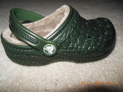 forest green crocs