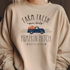 Pumpkin Patch Crewneck Sweatshirt  Fall Thanksgiving Pullover Sweatshirt