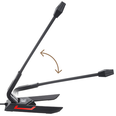 NanoRS RS710 Microfono Da Gaming USB Con LED - Plug & Play Per PC, Streaming E YouTube
