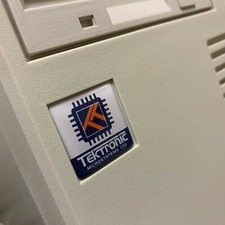 Custom Vintage 386 486 Computer Case Badge Domed Sticker Retro PC TEKTRONIC 1x1