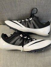 NIKE Rival S Racing Sprint Track Cleats 616313-017 Men's 11 White  Black