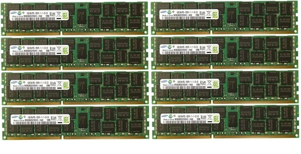 Samsung 8x 16GB 128GB DDR3 ECC 1333MHz RAM für Apple Mac Pro 4,1 5,1 PC3L-12800R