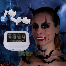 Halloween Vampire Scary Party Cosplay Fangs Retractable Teeth Dress Costume