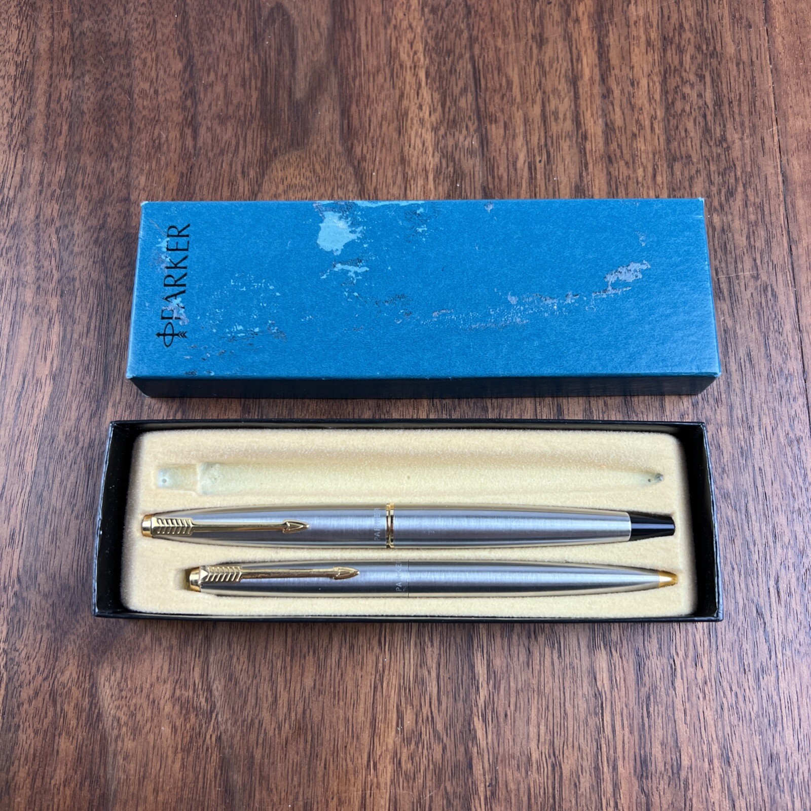 Parker Flighter 45 Vintage Ballpoint Pen And Mechanical￼Pencil Set READ