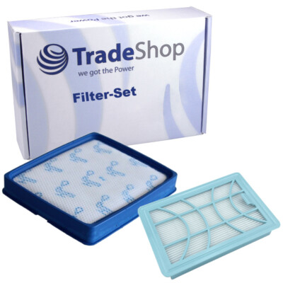 2in1 Filterset (Motorschutzfilter + Abluftfilter) für Philips PowerPro Expert