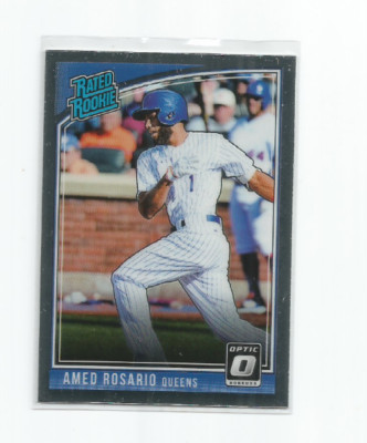 AMED ROSARIO ''QUEENS'' 2018 PANINI DONRUSS OPTIC R/R TEAM NICKNAME VARIATION #37