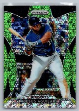 2019 Panini Prizm #195 Jesus Aguilar Lime Green Donut Circles #/199
