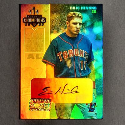2003 Donruss Champions 2002 Rookie of the Year #267 Eric Hinske Auto #d/390 RC