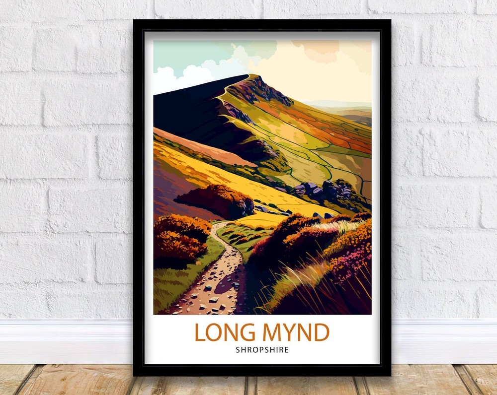 Long Mynd Travel Print Long Mynd Wall Art Long Mynd Home Decor Long Mynd