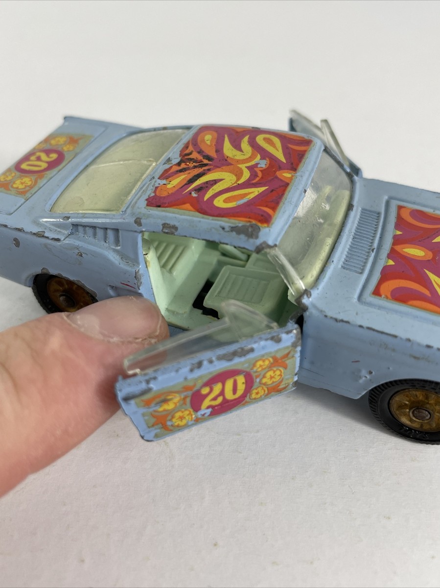 vintage Corgi 348 MUSTANG FASTBACK 2-2 FLOWER POWER Stock Racing