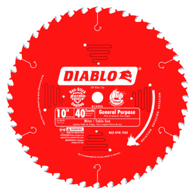 Diablo Tools D1040X 10 in. x 40 Tooth General Purpose Saw Blade