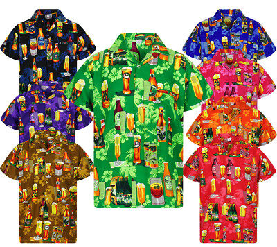 Funky Hawaiihemd Beer Bottle Multi Hawaiian Shirt XS-12XL verschiedene Farben