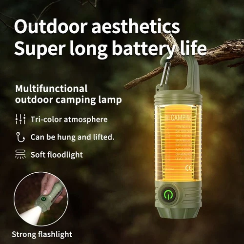Outdoor Camping Light with Multiple Light Sources Portable Keychain Flashlight - Picture 4 of 5