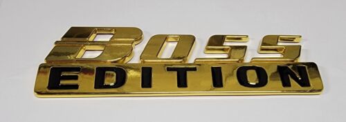 BOSS EDITION Gold Fit All Voiture Truck Sign Logo EMBLÈME Extérieur Intérieur Noir - Photo 1 sur 1