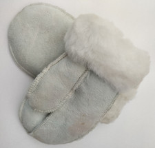 Vintage Deadstock Rams Lambskin Shearling Mittens Size L Sheepskin Australian