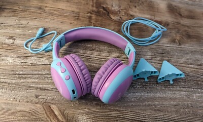 Gorsun Kids Purple Cat Ears Bluetooth Foldable Rechargeable Headphones