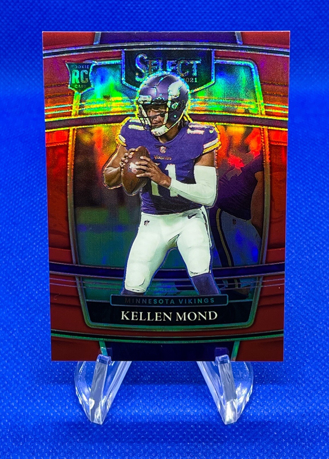 2021 Panini Select Kellen Mond Red Prizm Concourse /99 Rookie Card RC Vikings