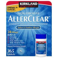Kirkland Signature Non-Drowsy AllerClear Antihistamine 10mg 365 Tablets