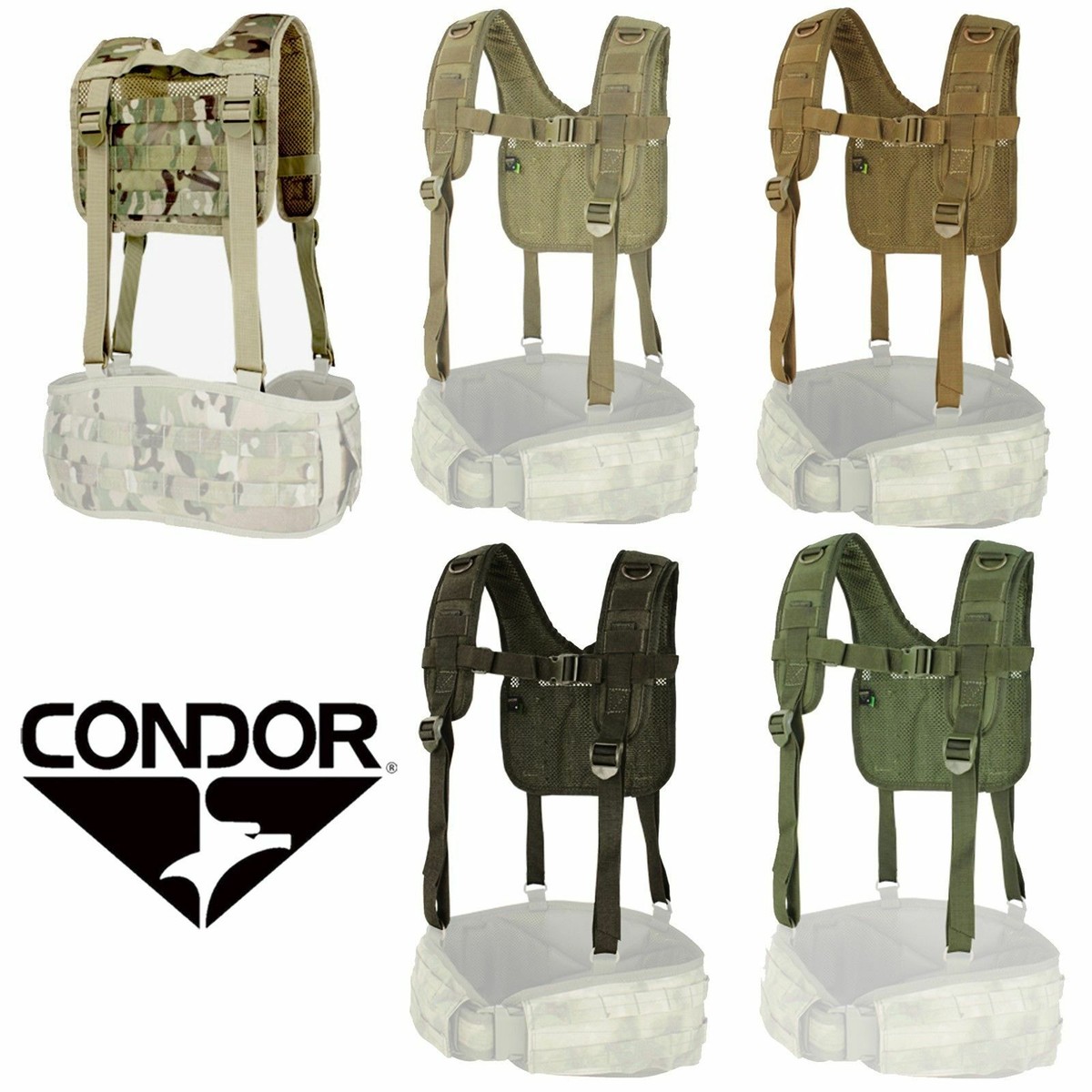 Condor 215 Tactical H-Harness for Battle Belt Riggers Belt and