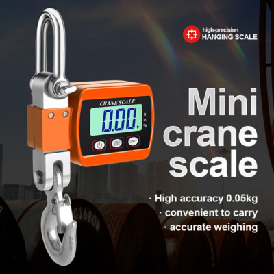 500KG Digital Hanging Scale Crane Scale Heavy Duty Industrial LCD Display NEW