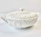 Wedgwood Countrywear Oval White Cabbage Vegetable Covered Dish 12" Elegant China