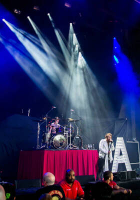 James Cassells and Danny Worsnop of Asking Alexandria at the Roc- 2014 Photo